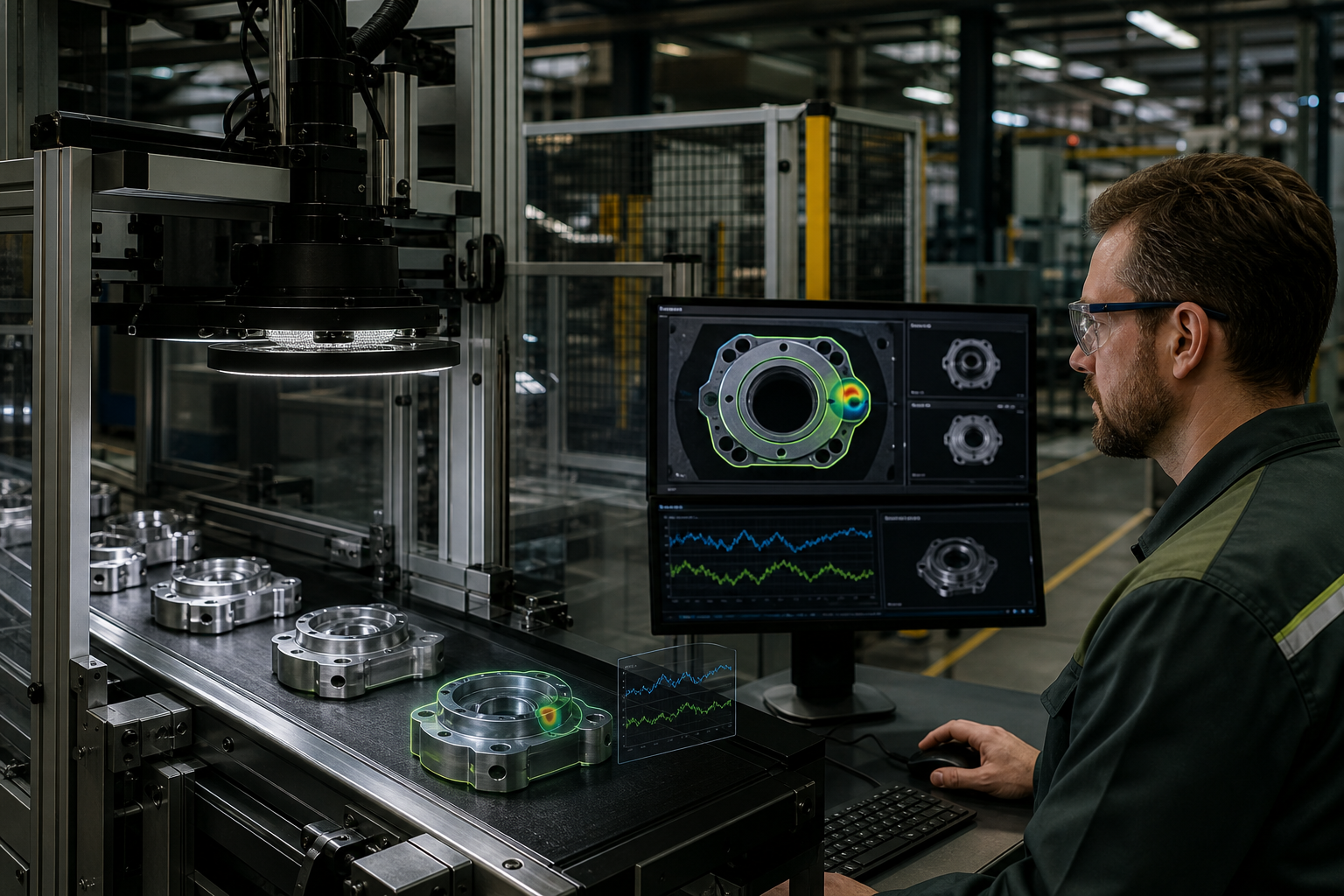 Kamerový systém kontroluje presné výrobky a označuje podozrivé kusy.